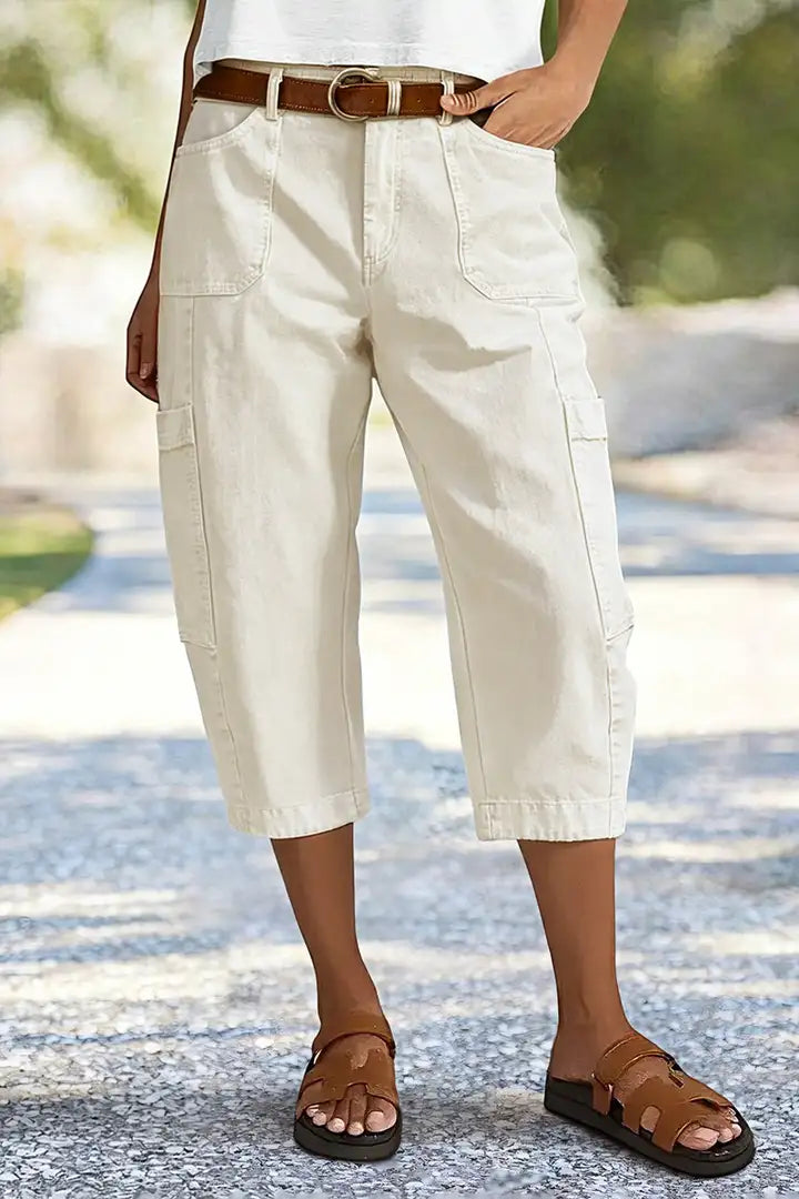 Cargo-Caprihose aus Denim (1 kaufen, 1 GRATIS dazu)