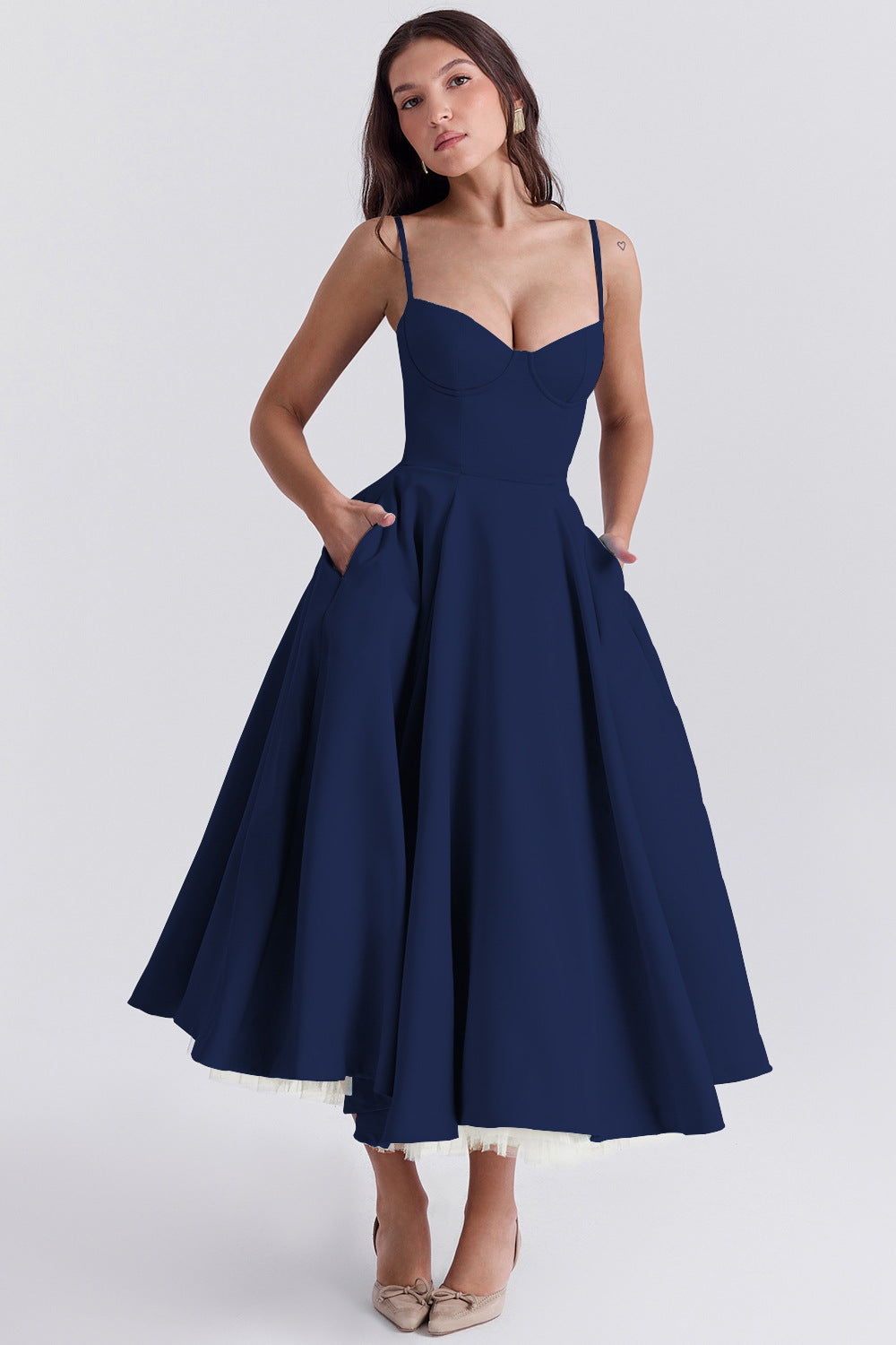 Romantisches Sommer Midi Kleid