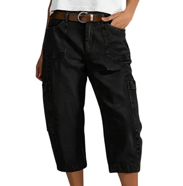 Cargo-Caprihose aus Denim (1 kaufen, 1 GRATIS dazu)