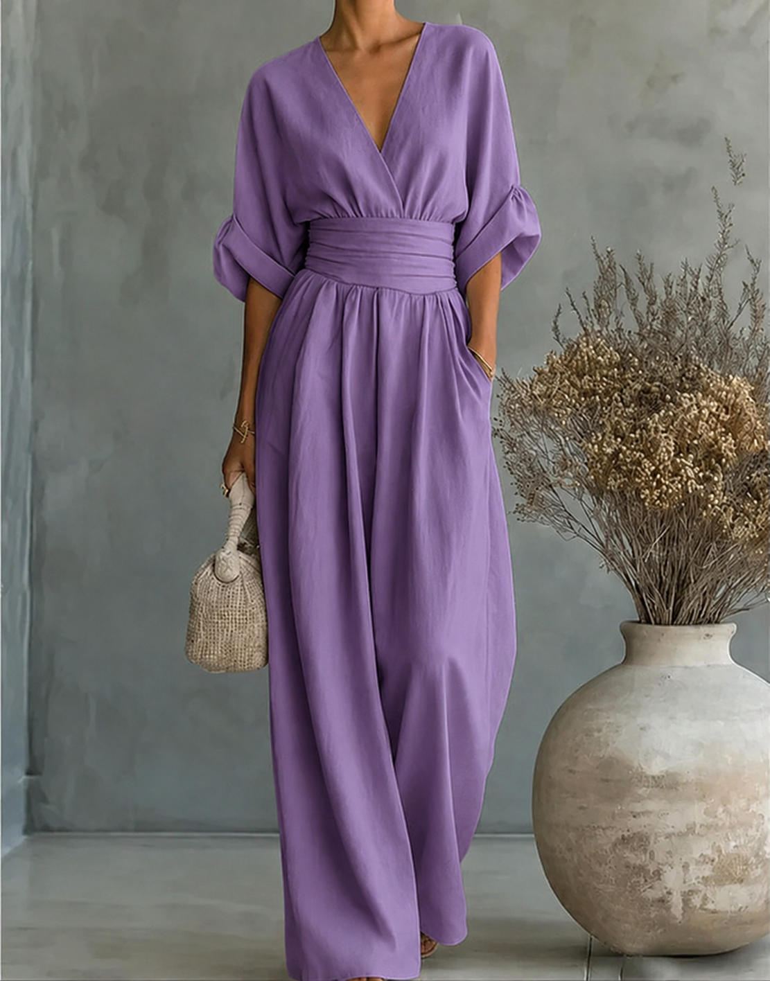 Eleganter Jumpsuit mit weitem Bein