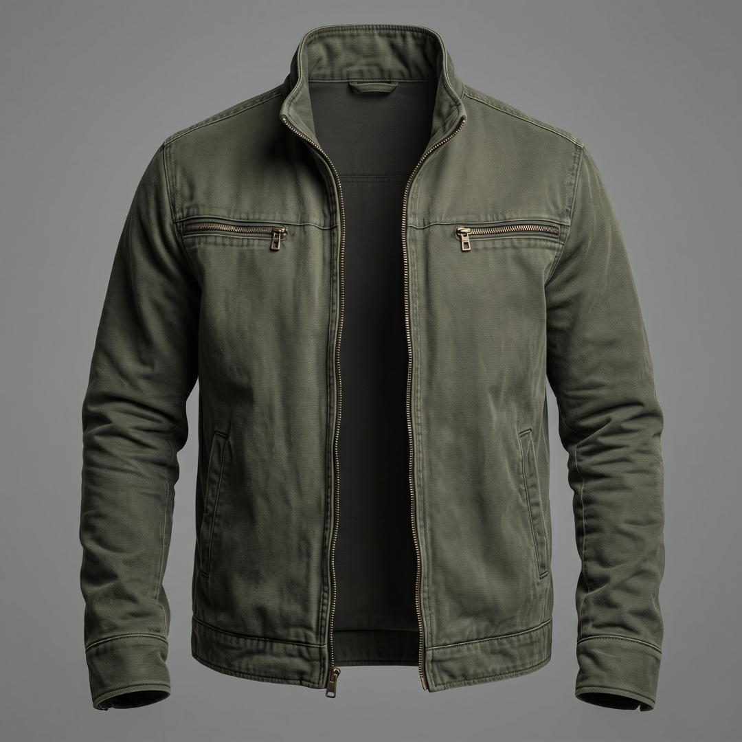 Vintage Baumwolljacke mit Reißverschluss