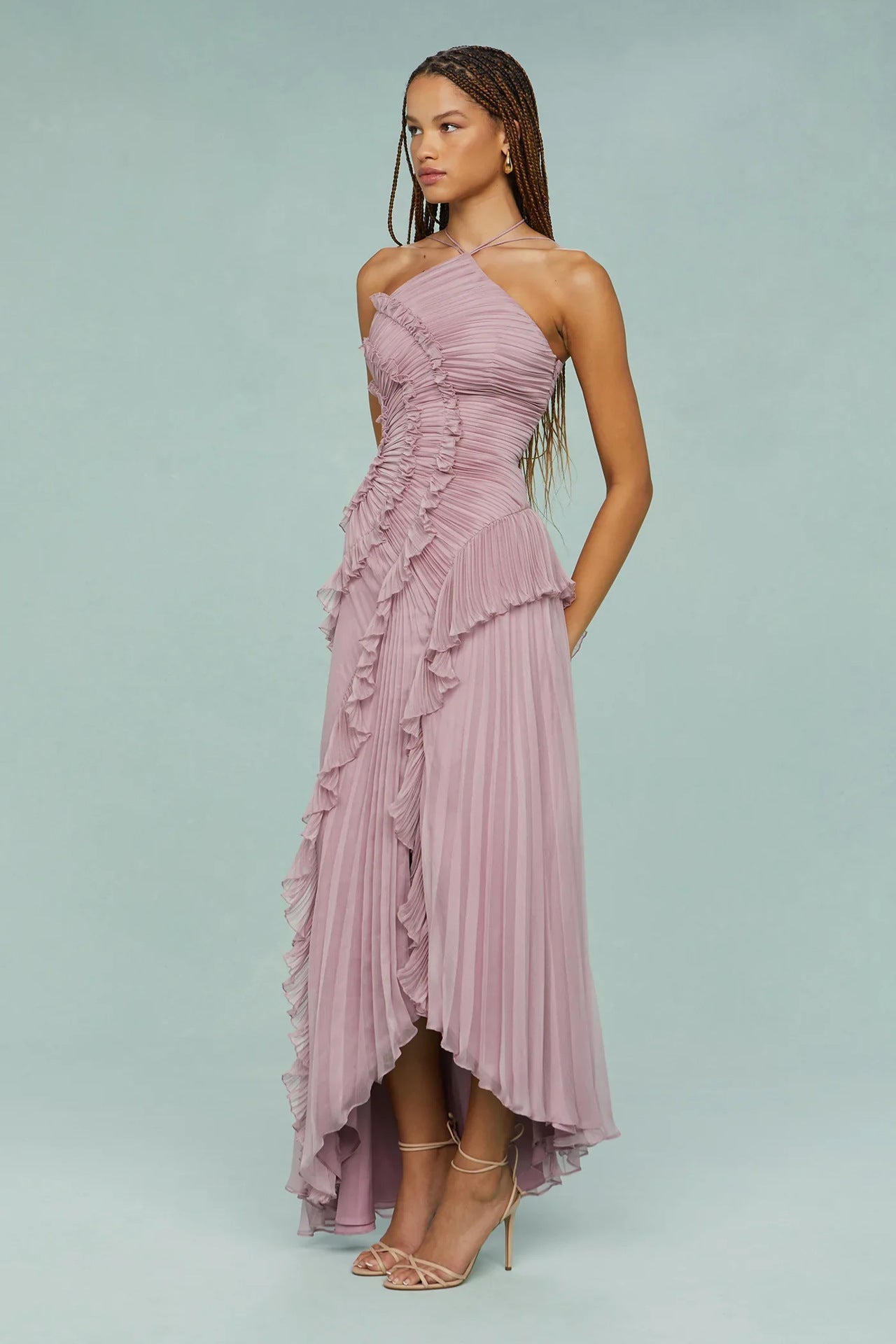 Spiral-Rüschenkleid