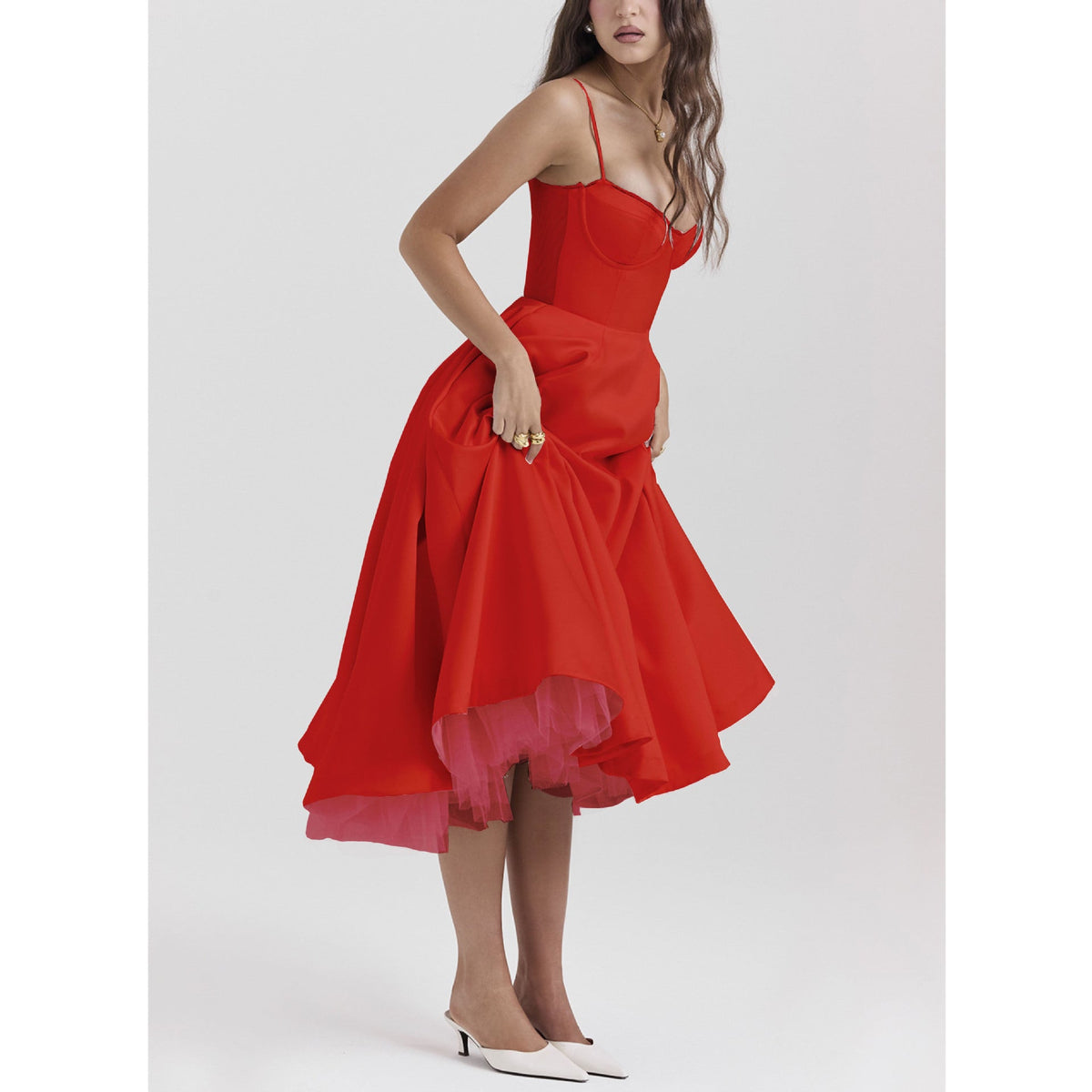 Romantisches Sommer Midi Kleid