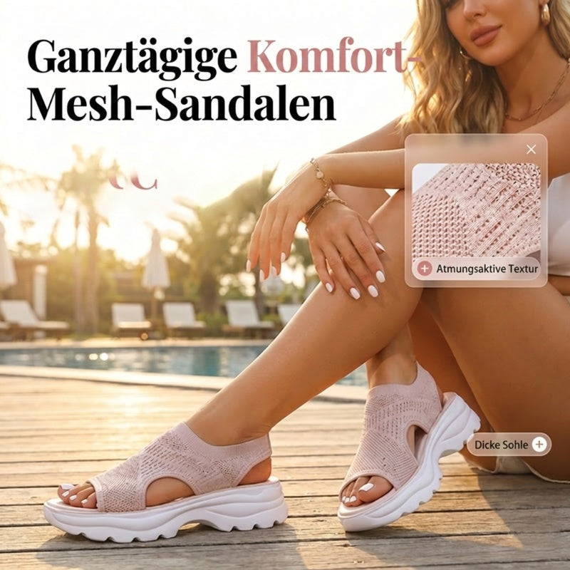 Atmungsaktive Mesh-Sandalen für Damen