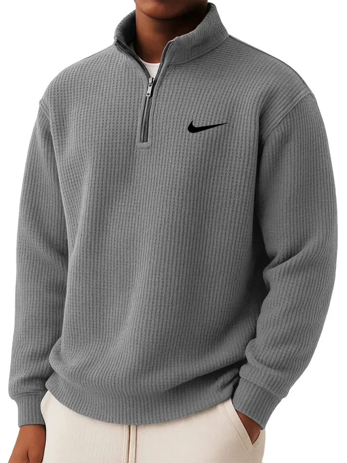 Leon | Strickpullover mit Reißverschlusskragen