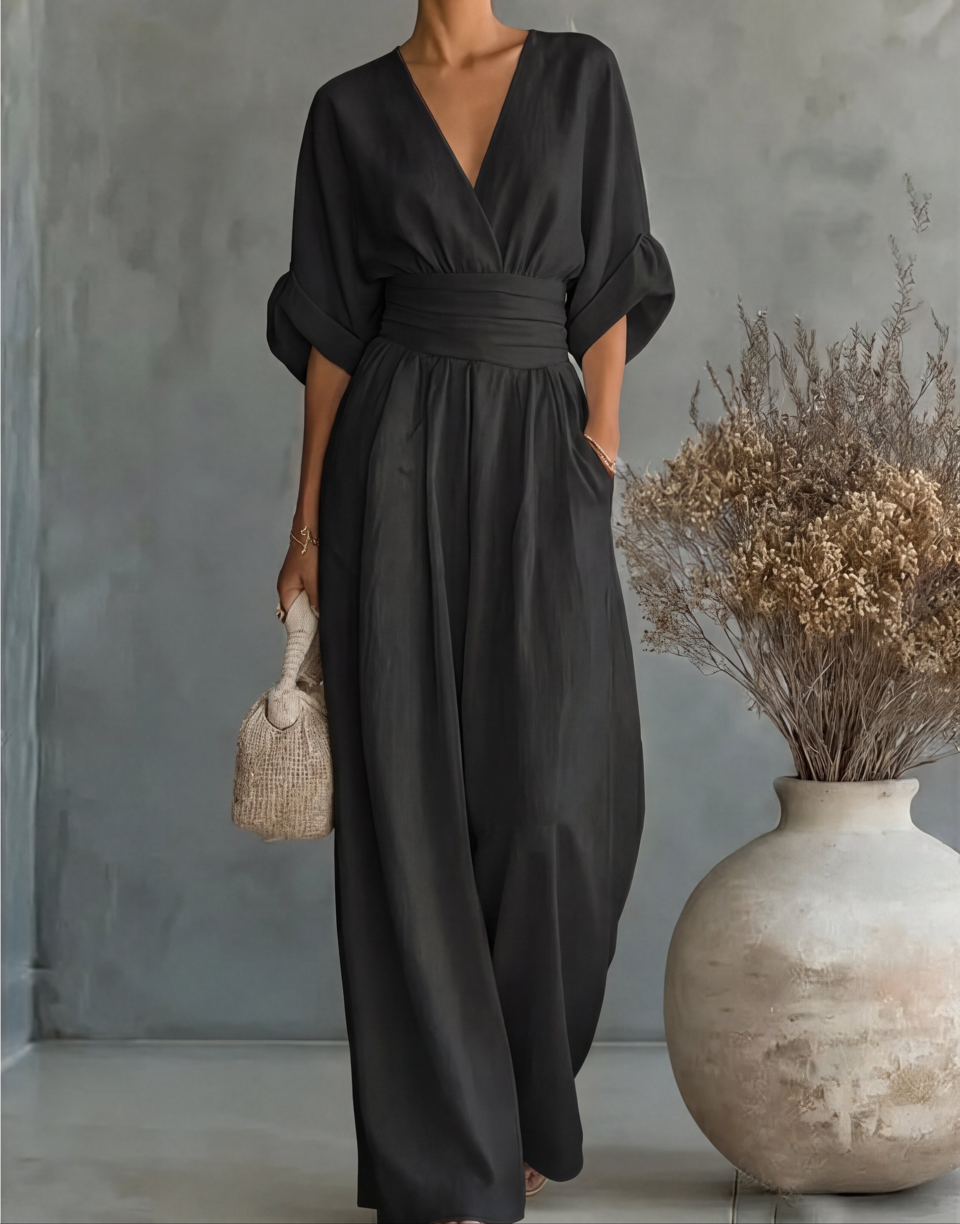 Eleganter Jumpsuit mit weitem Bein