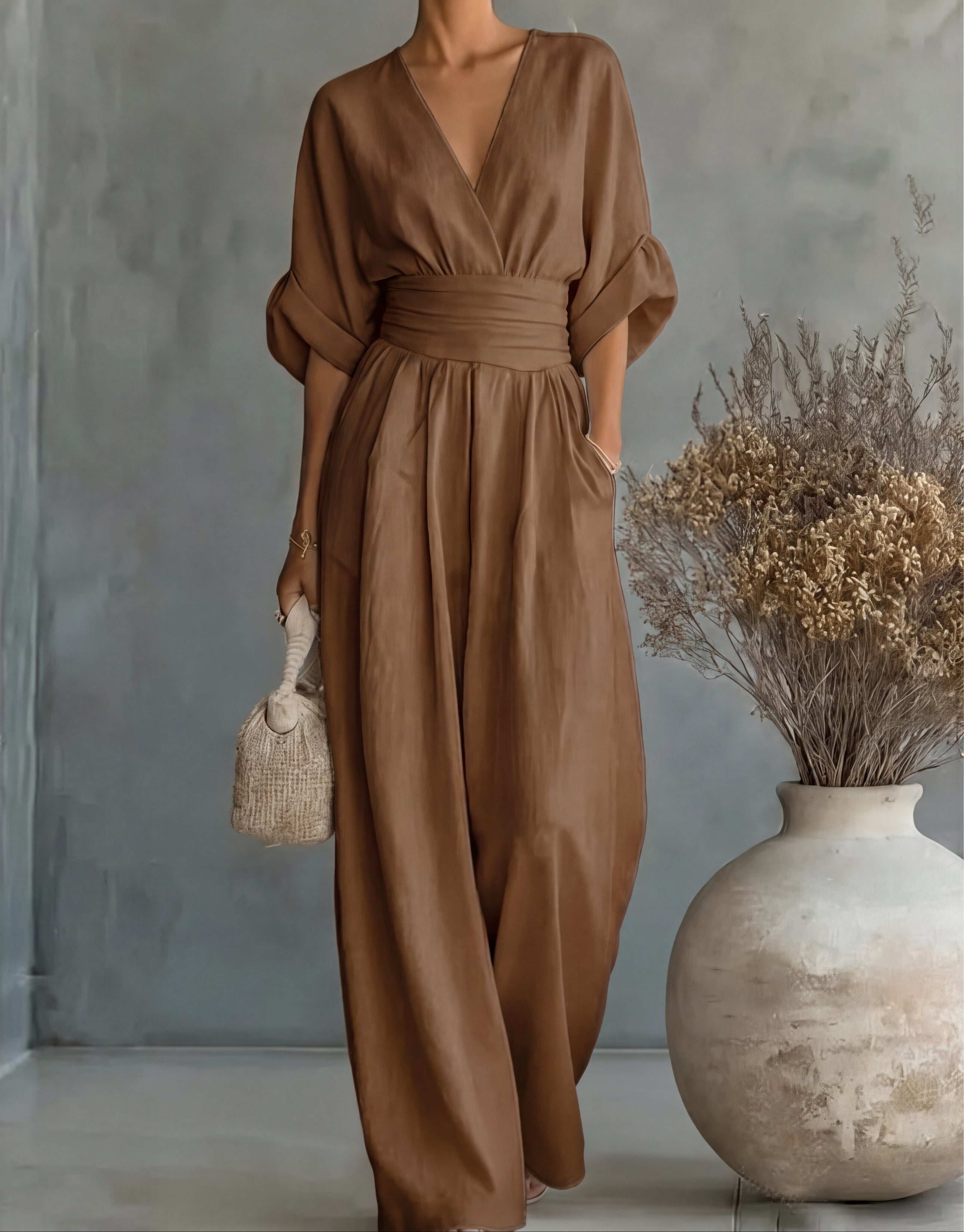 Eleganter Jumpsuit mit weitem Bein