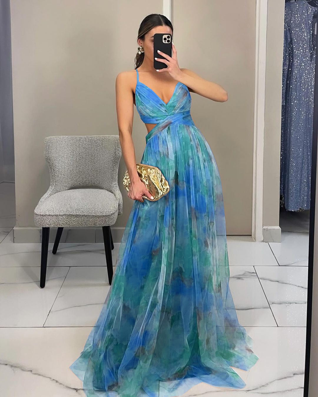 Chiffon Maxi Kleid
