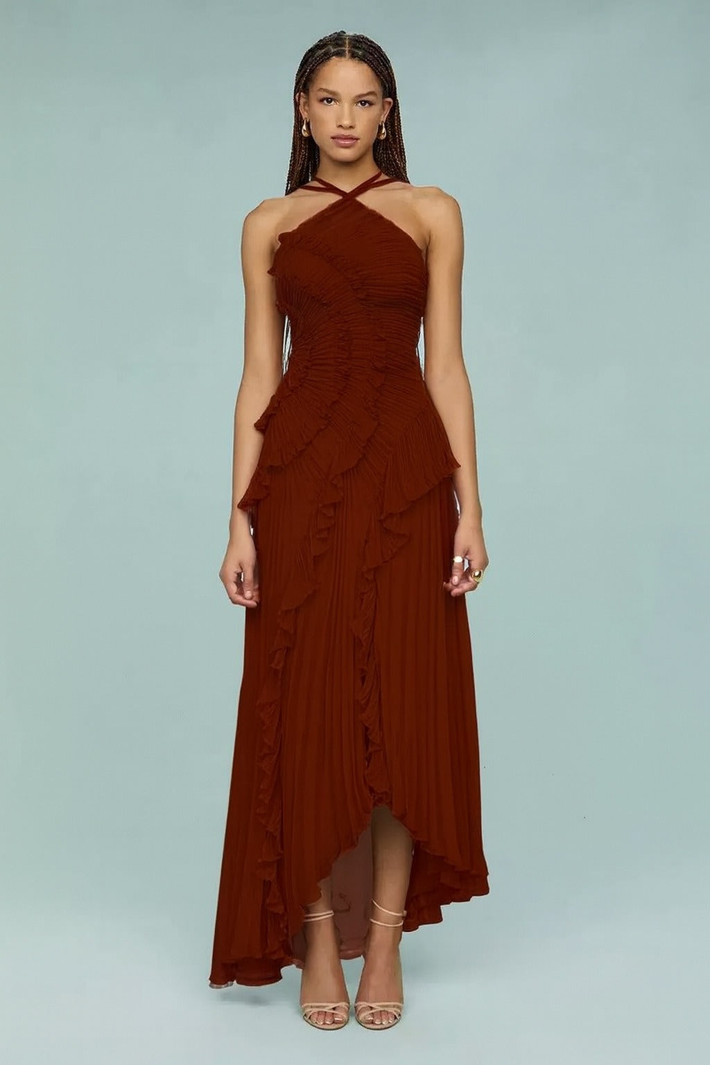 Spiral-Rüschenkleid