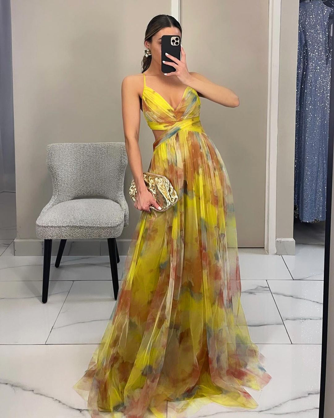 Chiffon Maxi Kleid