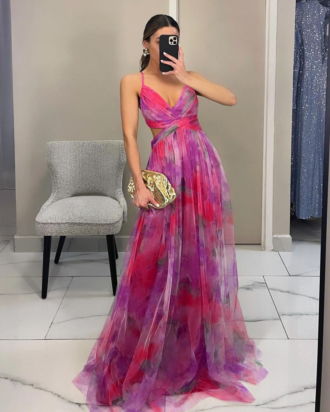 Chiffon Maxi Kleid