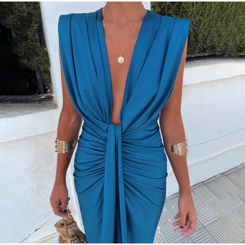 Elegantes Abendkleid mit tiefem V-Ausschnitt