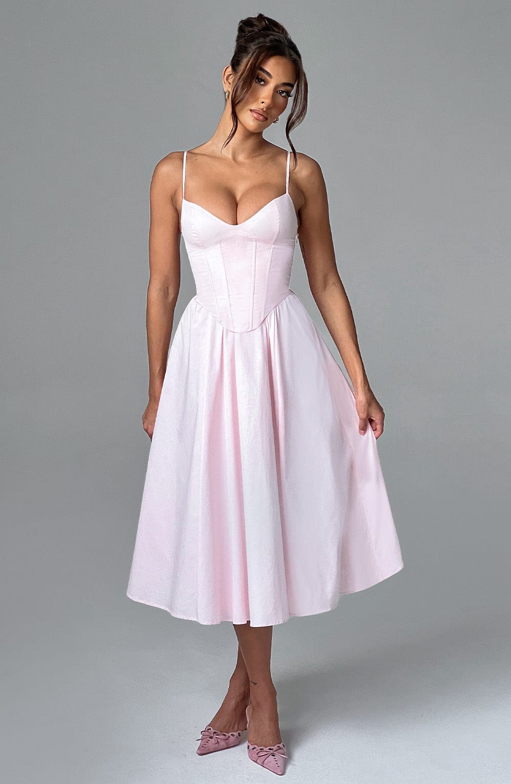 Elegantes Midi Kleid im Corset Stil