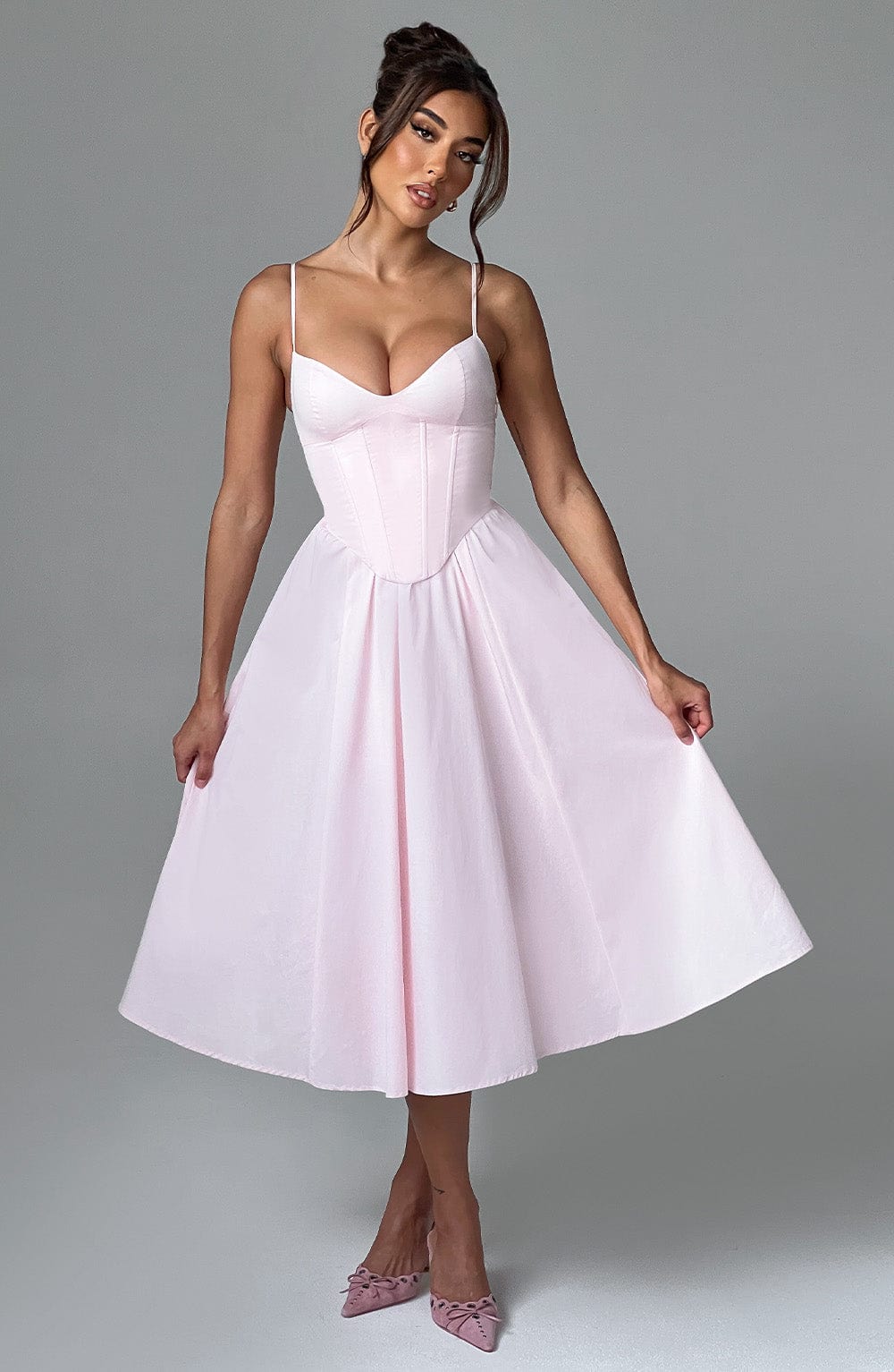 Elegantes Midi Kleid im Corset Stil