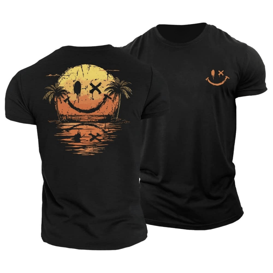 Smiley Beach T-Shirt (1 Kaufen, 1 GRATIS dazu)
