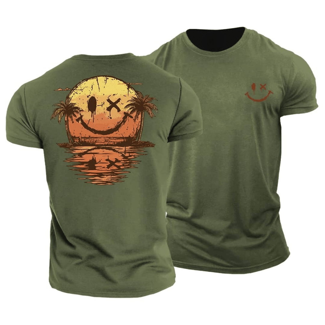 Smiley Beach T-Shirt (1 Kaufen, 1 GRATIS dazu)
