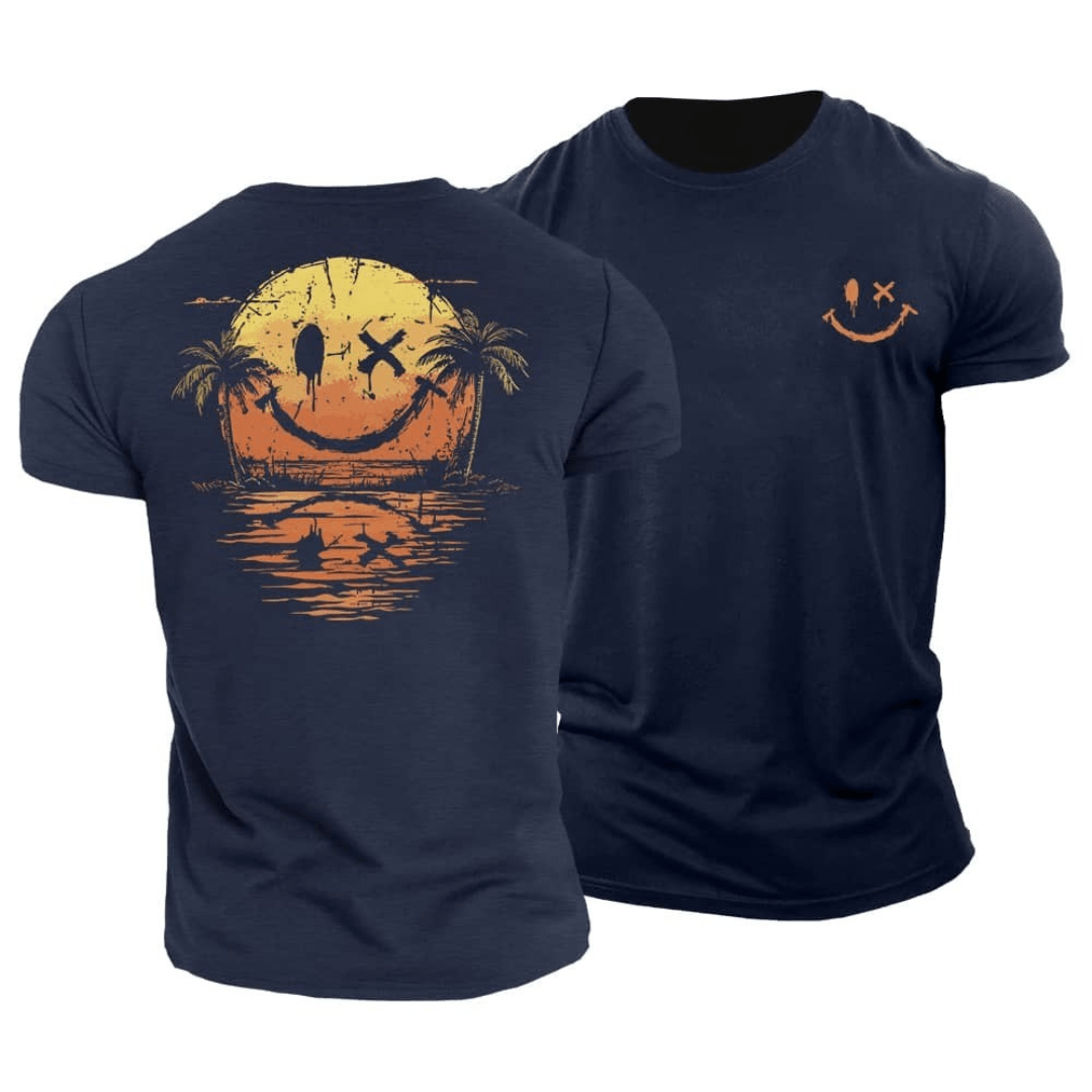 Smiley Beach T-Shirt (1 Kaufen, 1 GRATIS dazu)