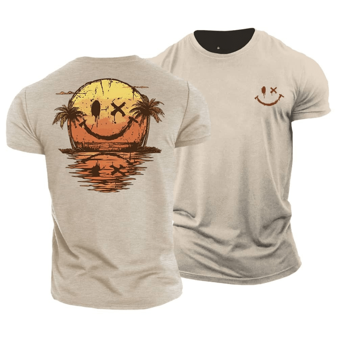Smiley Beach T-Shirt (1 Kaufen, 1 GRATIS dazu)