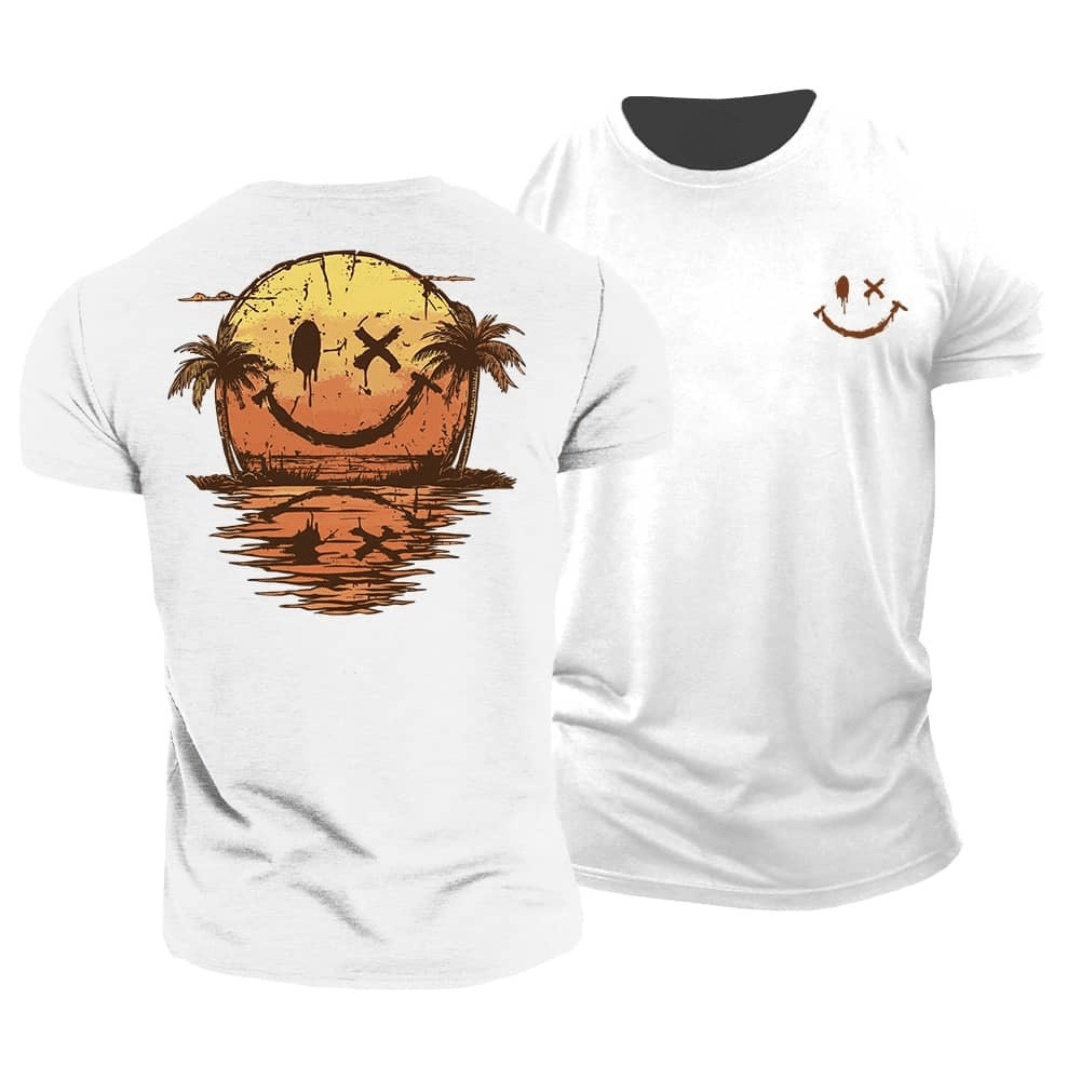 Smiley Beach T-Shirt (1 Kaufen, 1 GRATIS dazu)