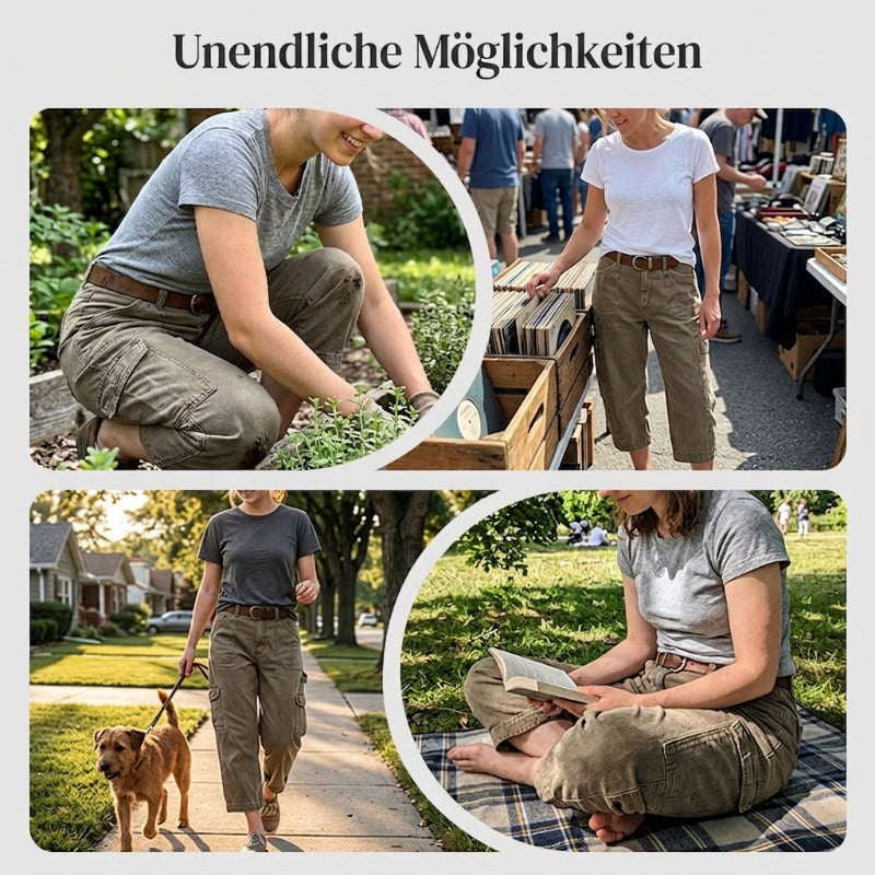 Cargo-Caprihose aus Denim (1 kaufen, 1 GRATIS dazu)